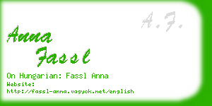 anna fassl business card